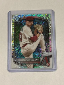 2025 Bowman Chrome Spencer Giesting 1st Shimmer Refractor RC Dbacks #BCP-165 - Picture 1 of 2