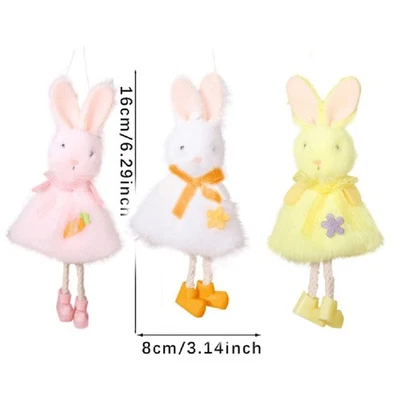 Vibrant Easter Bunny Stuffed Toy with Easy Hanging Installation for Decor - Image 1 of 4