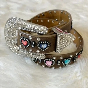 Rhinestone heart belt - Picture 1 of 8