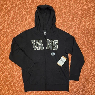 Vans Youth Medium Black Varcity Zip Up Hoodie  - VN000ET2BLK - Image 1 of 4