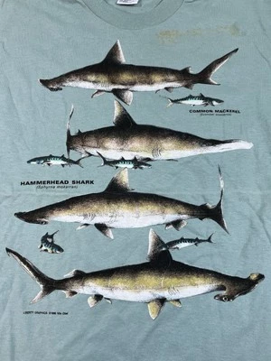 Camiseta Hammerhead Shark 1996 De Colección Talla Grande Vida Marina Retro Tiburones Foto 1 de 4
