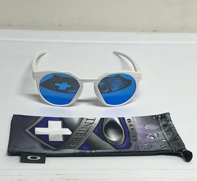 Gafas de sol Oakley HSTN personalizadas marco blanco lentes azul zafiro Foto 1 de 4