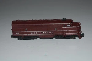 N Scale Minitrix Custom Rock Island F7A Diesel Locomotive 118 C48728 - Picture 1 of 3