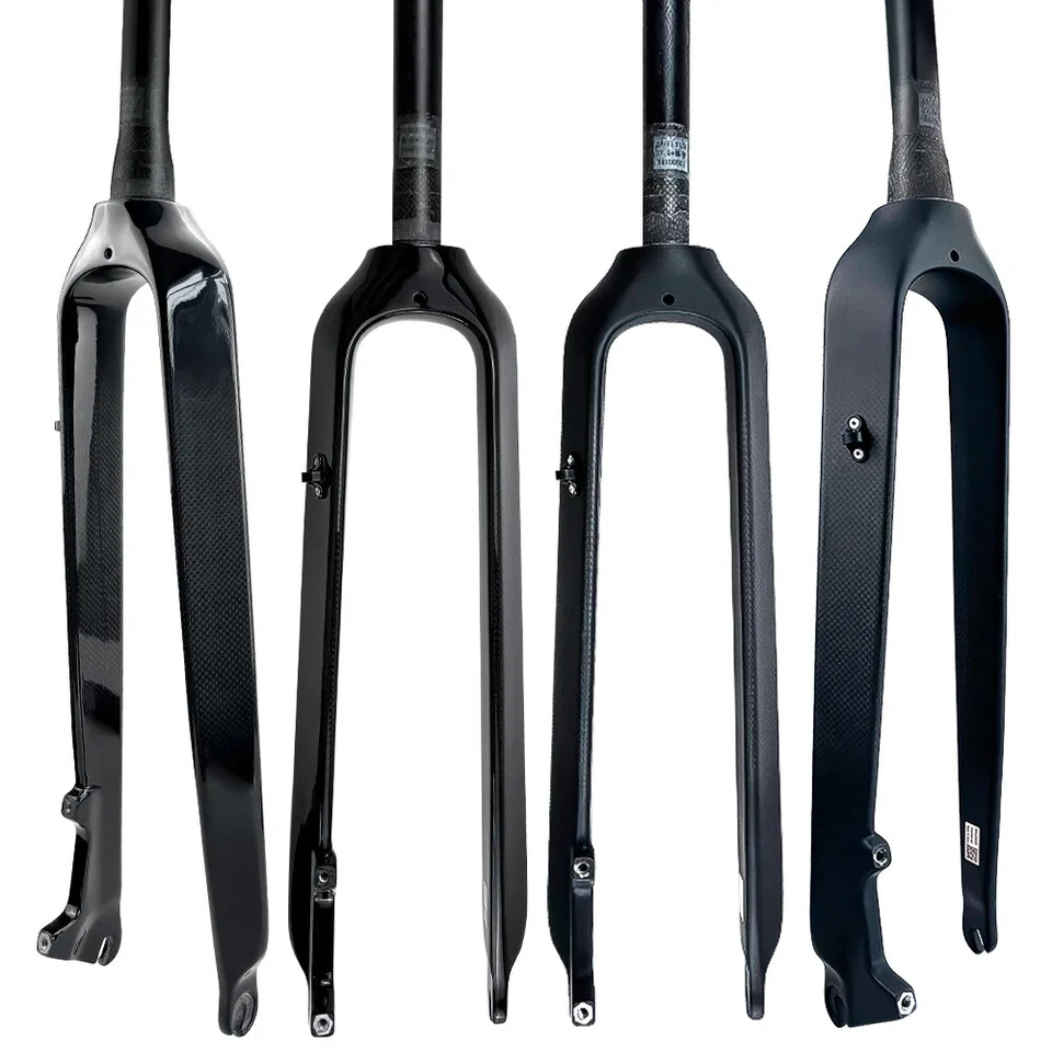 26/27.5in MTB Bicycle Hard Fork Carbon Fiber Straight Quick Release Rigid Fork - Image 1 of 4