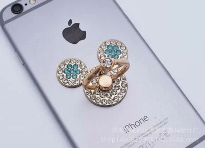 Soporte universal giratorio 360 para anillo de dedo para teléfono celular - cristal dorado RATÓN Foto 1 de 4