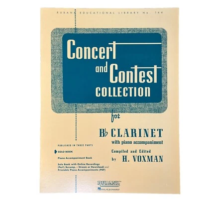 Concert and Contest Collection for Bb Clarinet W/Piano New Hal Leonard - Image 1 of 4