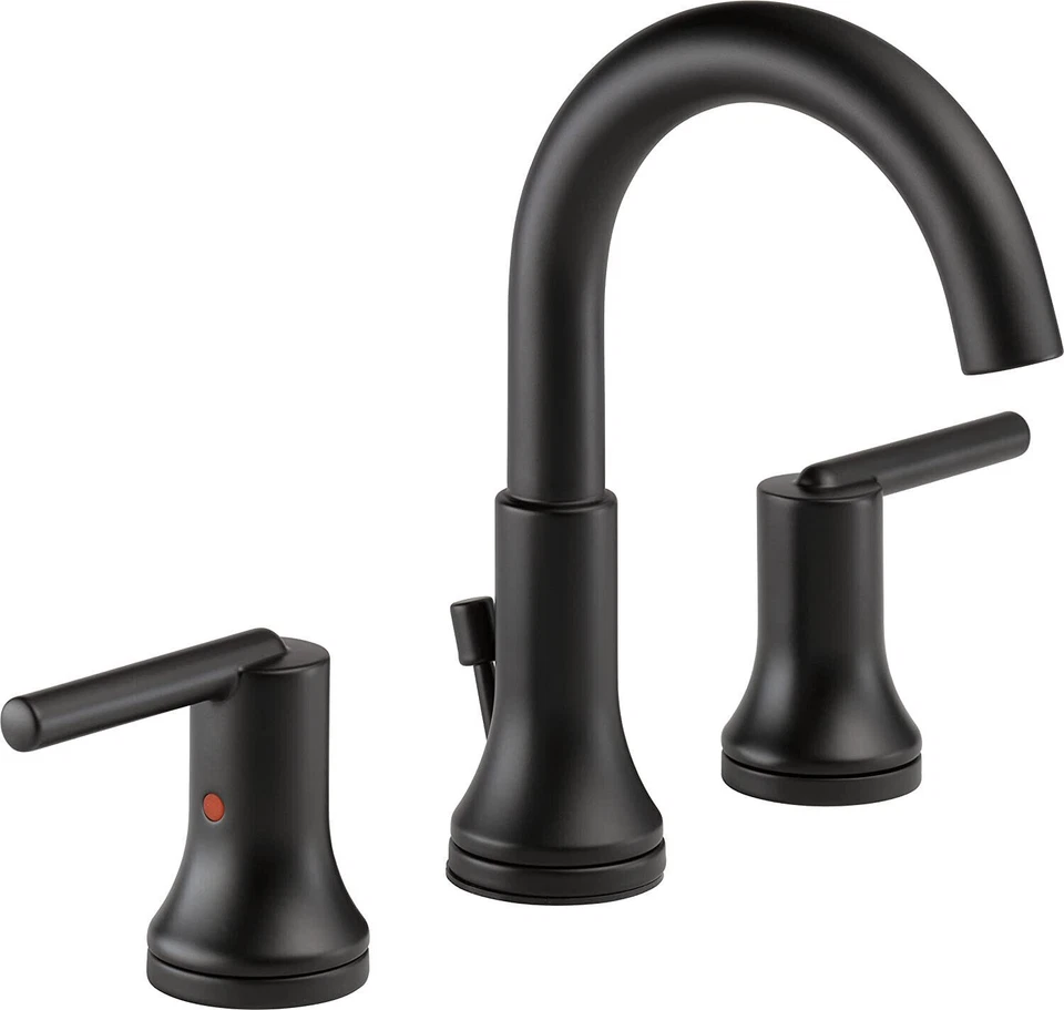 Delta 3559-BLMPU-DST Trinsic Two Handle Widespread Bathroom Faucet - Matte Black
