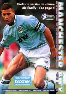 Manchester City v Manchester United 1993-1994 Premier League 07/11/1993 - Picture 1 of 1