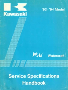 Genuine Kawasaki Dealer Service/Repair Specifications Manual Jet Ski 1993-1994 - Picture 1 of 3