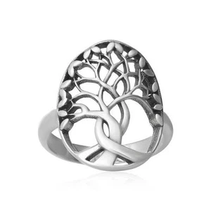 Sterling Silver 925 Tree Of Life Ring Size 6 7 8 9 - Picture 1 of 1