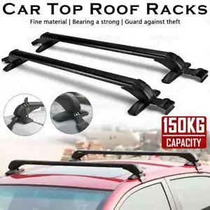 Universal Car Roof Rack Cross Bars 100cm Aluminium Adjustable Lockable 150kg AU - Picture 1 of 12