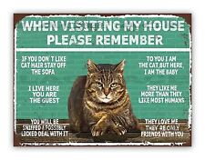 Funny Cat Aluminium Metal Sign Pet Kitchen Garden Room