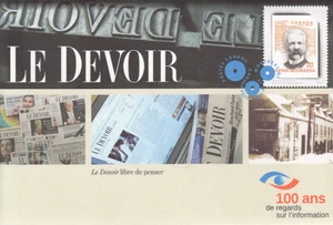 Canada SCOTT FDC # S82, LE DEVOIR (1910-2010) - Bild 1 von 1