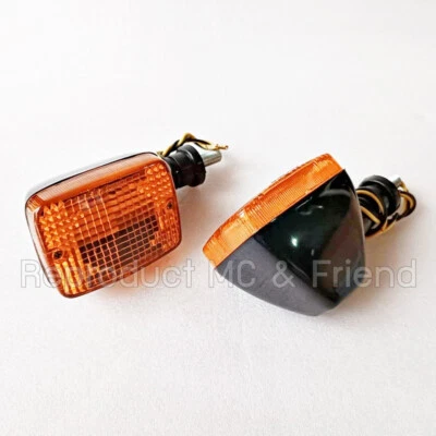 2x Lâmpada de Sinal Piscador Frontal BL Para Kawasaki KZ550 KZ700 KZ750 KZ1000 KZ1100 GTO - Imagem 1 de 4