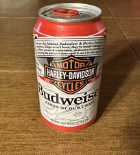 Bottom Opened Harley Davidson 120 Anniversary Budweiser Beer Can. Mint Condition