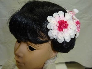 Puppenperücke, schwarz, Kopfumfang 31 - 34 cm, Kunsthaar - Bild 1 von 2