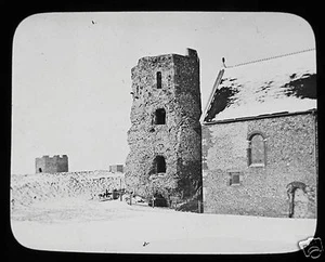 Glass Magic Lantern Slide ROMAN PHAROS - DOVER C1890 ENGLAND KENT - Picture 1 of 2