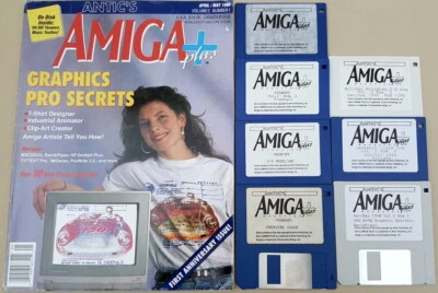 Amiga+ Plus Magazine & Extra Disks ©1989-1990 Commodore Amiga 500 1000 2000 3000 - Image 1 of 4