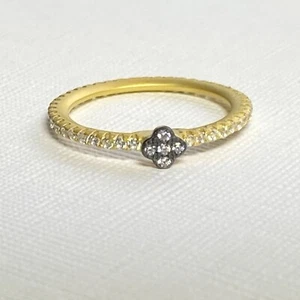 FREIDA ROTHMAN 14K Gelbgold Vermeil & Sterlingsilber Vorsteckklee Ring - Bild 1 von 13