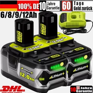 1/2 Für Ryobi Akku 18V 9Ah HP Lithium ONE+ Plus RB18L50 P108 Batterie /Ladegerät - Picture 1 of 39