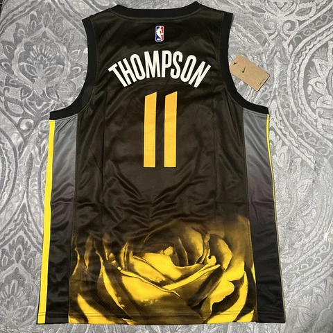 Klay Thompson Jersey Black Rose Size 48 Large Golden State Warriors Playoffs #11 Cover