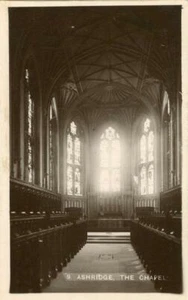 REAL PHOTO POSTCARD OF THE CHAPEL, ASHRIDGE HOUSE (NR BERKHAMSTED) HERTFORDSHIRE - Picture 1 of 2