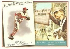 2010 Topps Allen and Ginter This Day in History #TDH2 Stephen Drew Diamondbacks