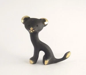 Walter BOSSE Vienna Large WILDCAT Lion Puma Patinated Brass Bronze era Austria - Picture 1 of 5