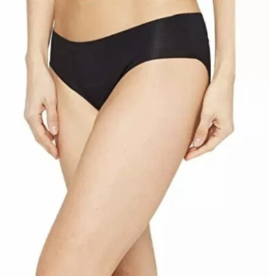 Hanro Black Invisible Cotton Hi-Cut Brief Women's Size Medium L57217 - Image 1 of 4