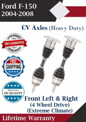 New OE Front CV Axles For 2004-2008 Ford F-150 4.2L 4.6L 5.4L 4WD Heavy Duty - Imagem 1 de 4