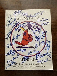 Glens Falls Redbirds Team Signed Autographed Program 1993 Rare Defunct Cards - Picture 1 of 3
