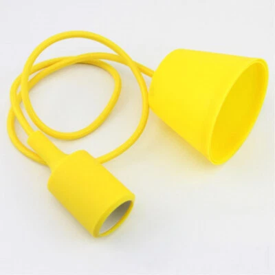 Lámpara de techo colgante de silicona E27 candelabros soporte de luz accesorio colgante color Foto 1 de 4