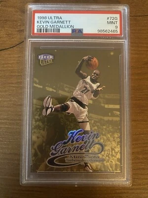 Ultra #72G Kevin Garnett Gold Medallion 1998 PSA 9 como nuevo Foto 1 de 4