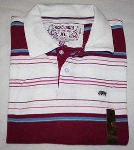 Ecko Unltd. Polo Shirt Men's Striped Cotton size L , XL New with tags $42 - Picture 1 of 2