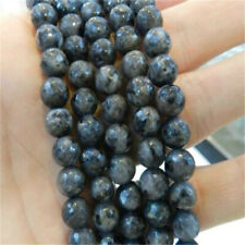 1pcs 6mm Black Gray LABRADORITE Gems Round Loose Beads 15" Stone Opaque Jewelry