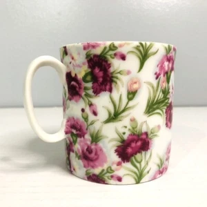 Vintage spring or Christmas floral pink red and green all over flower print mug - Picture 1 of 6