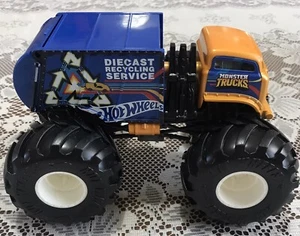 Hot Wheels Monster Truck 1:24 Will Trash It All Garbage Recycling Service 2018 - Picture 1 of 11