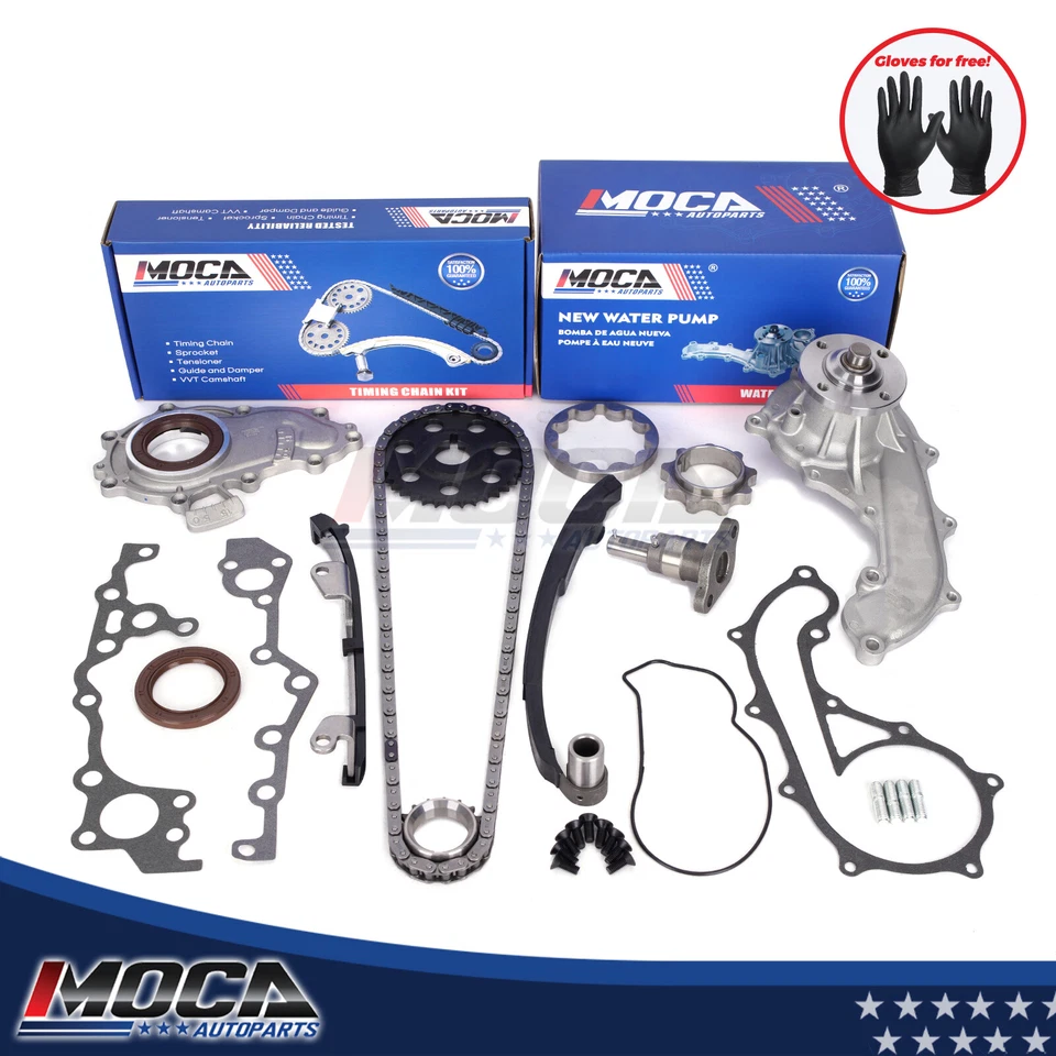 Timing Chain Kit Oil Pump Water Pump for 95-04 Toyota Tacoma 2.4L Eng Code 2RZFE - Image 1 of 4