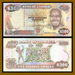 Zambia 500 Kwacha, 1991 P-35 Uncirculated Unc - Picture 1 of 1