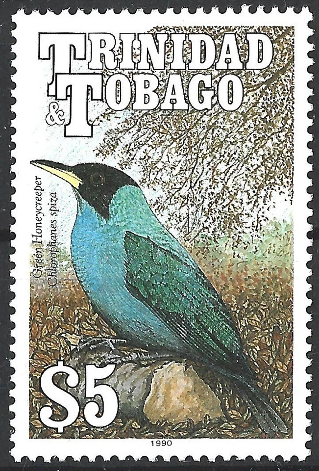 Trinidad e Tobago 1990.  Birds, Sc# 109, MNH  - Imagem 1 de 1