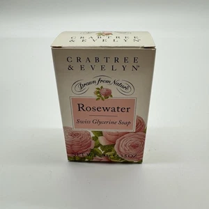 Crabtree & Evelyn Rosenwasser Schweizer Glycerinseife NEU IM KARTON 3,5 Unzen Luxus - Bild 1 von 3