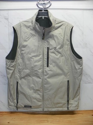 MEN'S IZOD PERFORMX REVERSIBLE GOLD OUTDOOR VEST FLEECE/HARDSHELL XL - Image 1 of 4