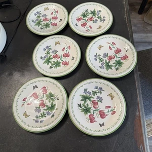 Set Of 6 Studio Nova Salad Plates Garden Bloom Thailand  - Picture 1 of 6
