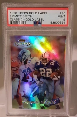 1998 Topps Gold Class 2 HOF Star - EMMITT SMITH Football Card PSA 9 MINT (Pop 4) - Image 1 of 2