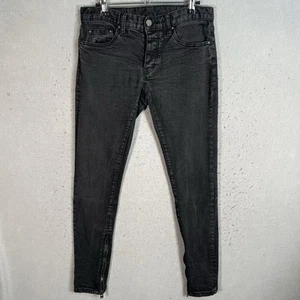 MNML LA Skinny Jeans Adult 29 Black Ankle Zip Mens - Picture 1 of 10