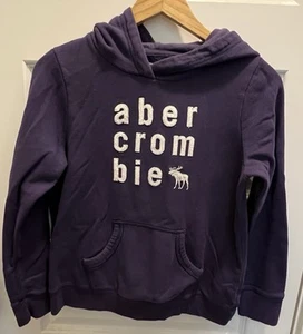 Abercrombie & Fitch Purple Pullover Hoodie Sweatshirt Size 15/16 Kids - Picture 1 of 3