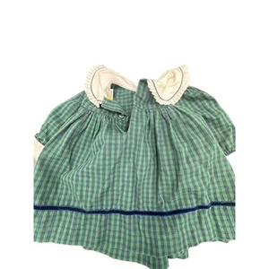 baby girl 3-6 plaid dress embroidered smocked 3 scottie dogs bishop dress - Picture 1 of 7