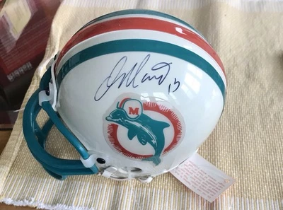 Mini Casco Dan Marino Autografiado Firmado Cubierta Superior Autenticación Caja Original Foto 1 de 4
