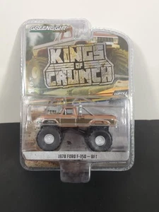 Monster Truck Ford F-350 1978 Greenlight "BFT" marrón "Kings of Crunch" 1:64 - Imagen 1 de 11