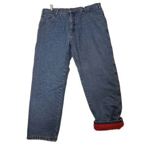 Pantalones de mezclilla para hombre Guide Gear 40x30 rojos forrados de lana azules  - Imagen 1 de 12